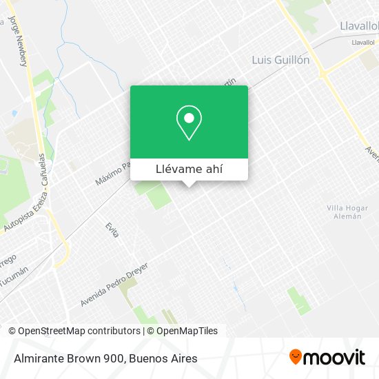 Mapa de Almirante Brown 900