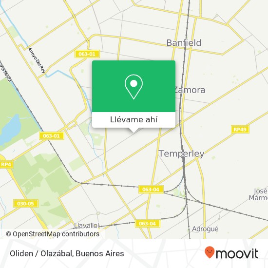 Mapa de Oliden / Olazábal