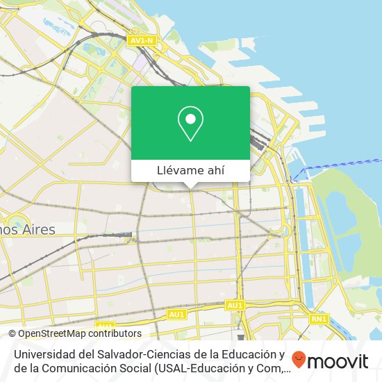 Mapa de Universidad del Salvador-Ciencias de la Educación y de la Comunicación Social
