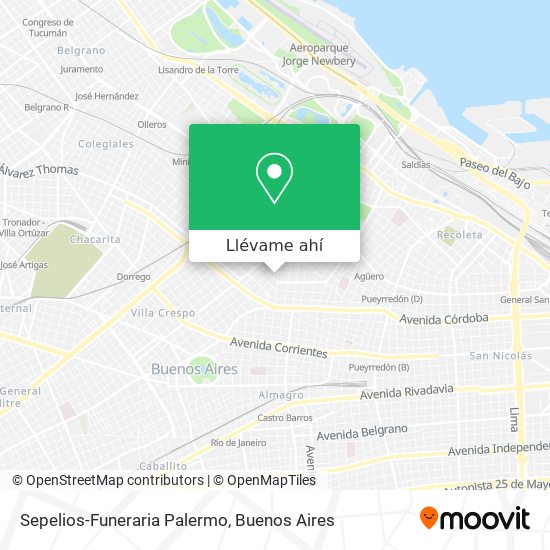 Mapa de Sepelios-Funeraria Palermo