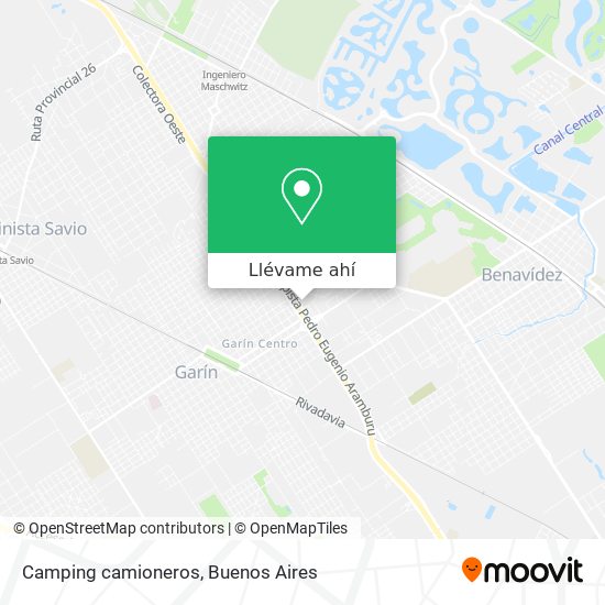 Mapa de Camping camioneros