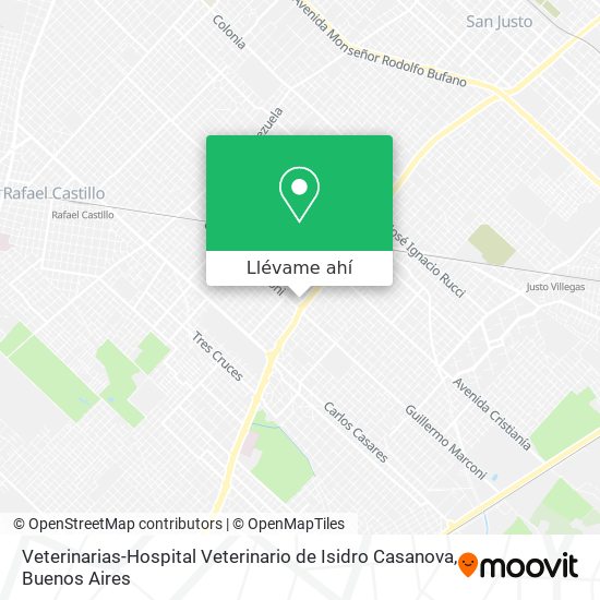 Mapa de Veterinarias-Hospital Veterinario de Isidro Casanova