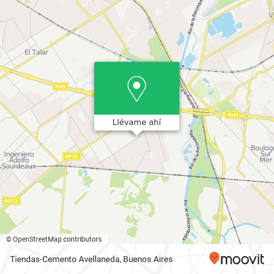 Mapa de Tiendas-Cemento Avellaneda