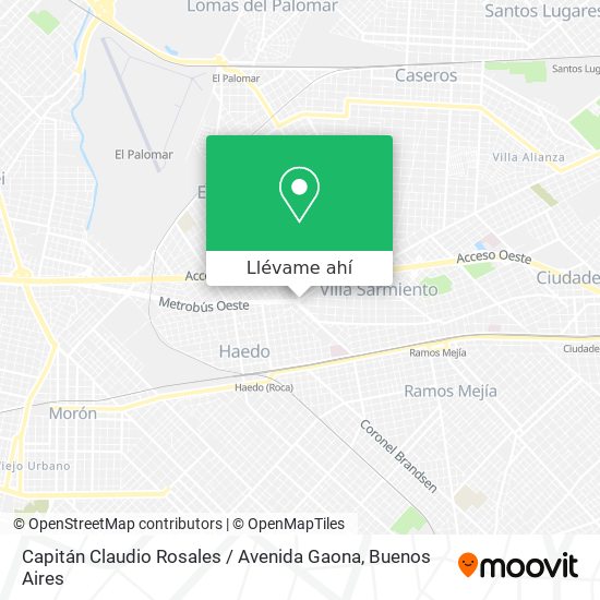Mapa de Capitán Claudio Rosales / Avenida Gaona