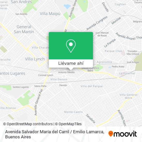 Mapa de Avenida Salvador María del Carril / Emilio Lamarca