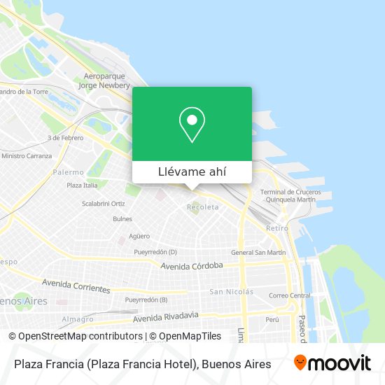 Mapa de Plaza Francia (Plaza Francia Hotel)