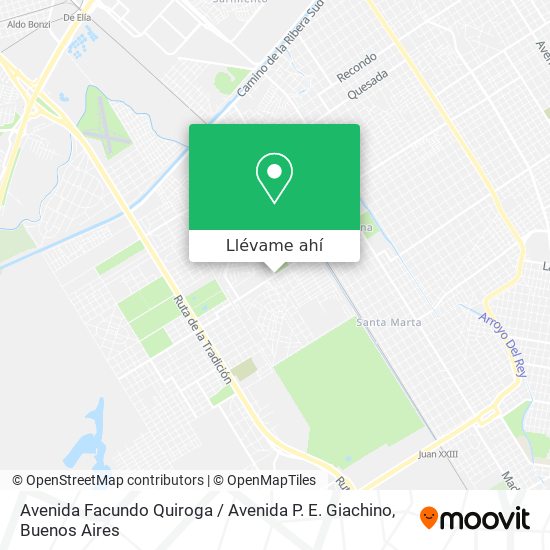 Mapa de Avenida Facundo Quiroga / Avenida P. E. Giachino