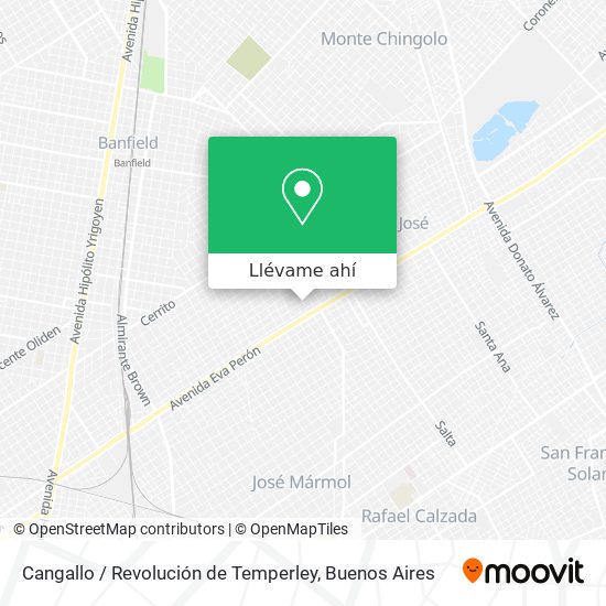 Mapa de Cangallo / Revolución de Temperley