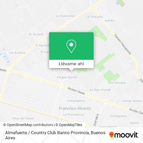 Mapa de Almafuerte / Country Club Banco Provincia