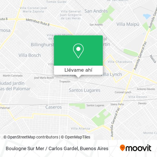 Mapa de Boulogne Sur Mer / Carlos Gardel