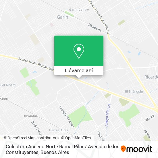 Mapa de Colectora Acceso Norte Ramal Pilar / Avenida de los Constituyentes