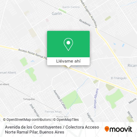 Mapa de Avenida de los Constituyentes / Colectora Acceso Norte Ramal Pilar