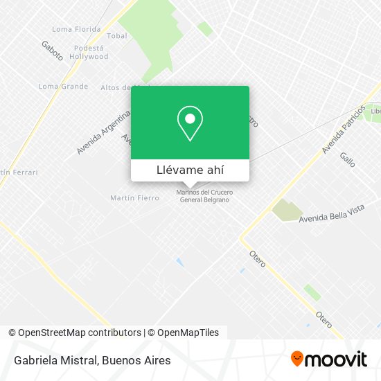 Mapa de Gabriela Mistral