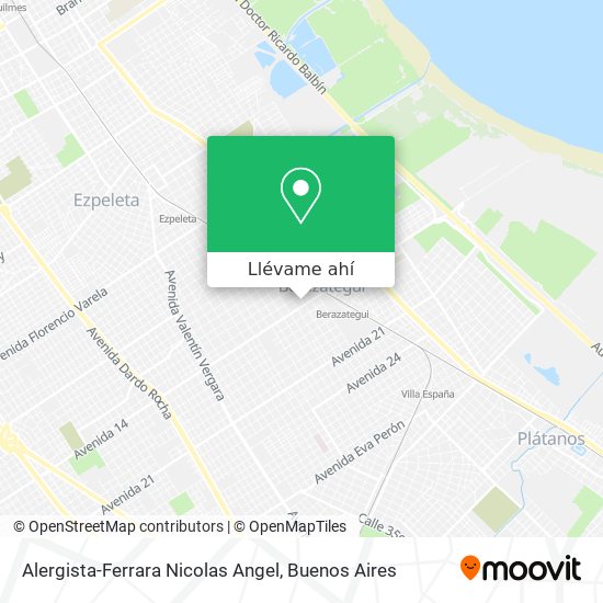 Mapa de Alergista-Ferrara Nicolas Angel