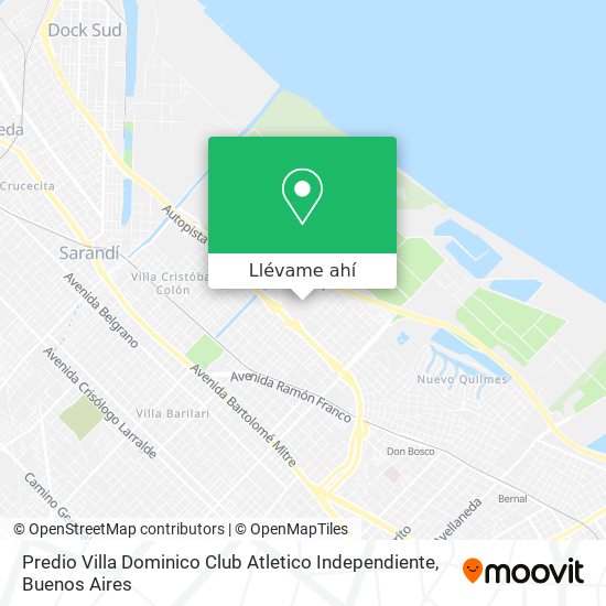 Mapa de Predio Villa Dominico Club Atletico Independiente