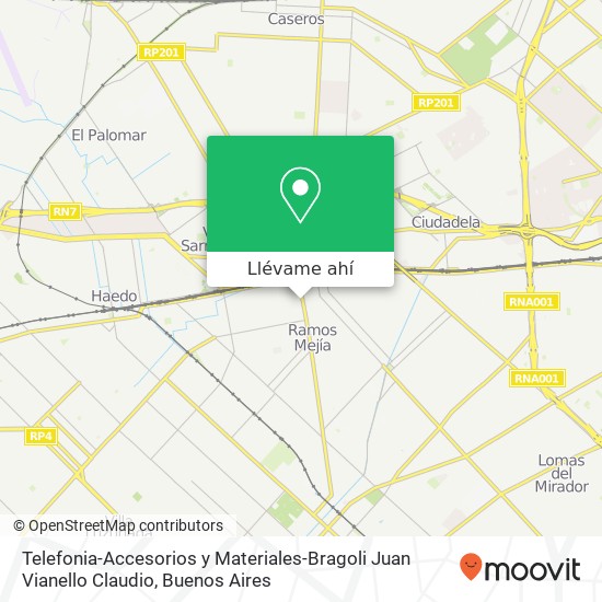 Mapa de Telefonia-Accesorios y Materiales-Bragoli Juan Vianello Claudio