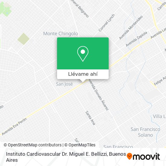 Mapa de Instituto Cardiovascular Dr. Miguel E. Bellizzi