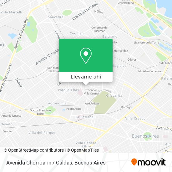 Mapa de Avenida Chorroarín / Caldas