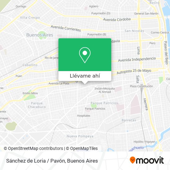 Mapa de Sánchez de Loria / Pavón