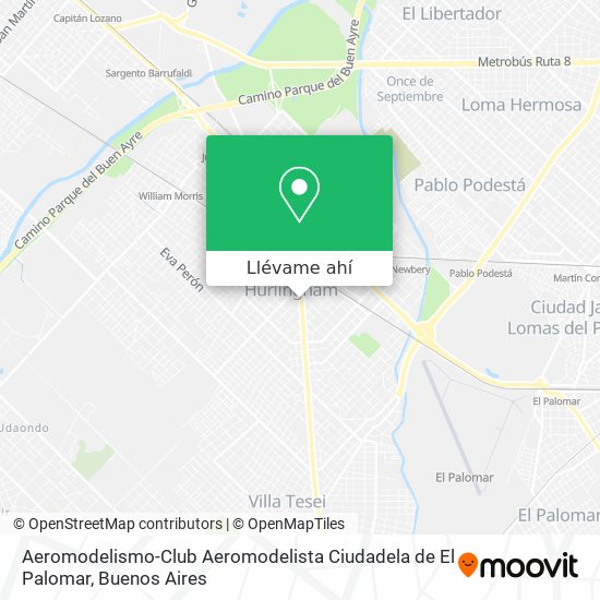Mapa de Aeromodelismo-Club Aeromodelista Ciudadela de El Palomar