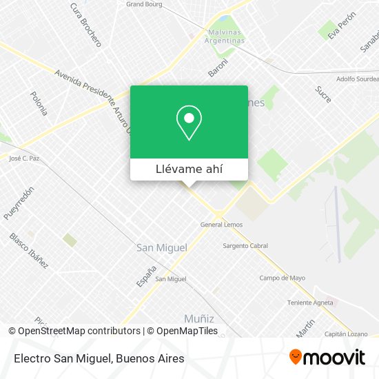 Mapa de Electro San Miguel