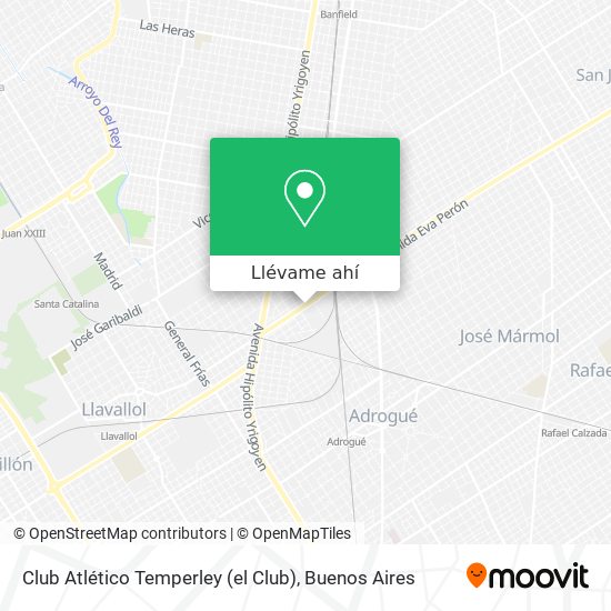 Mapa de Club Atlético Temperley (el Club)