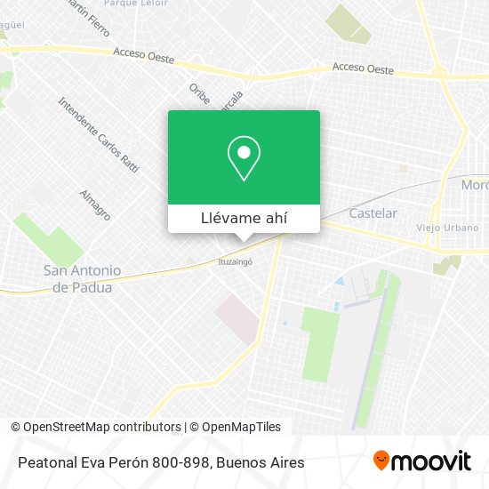 Mapa de Peatonal Eva Perón 800-898