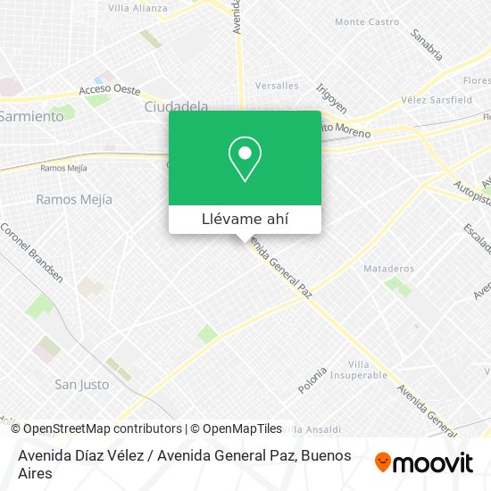 Mapa de Avenida Díaz Vélez / Avenida General Paz