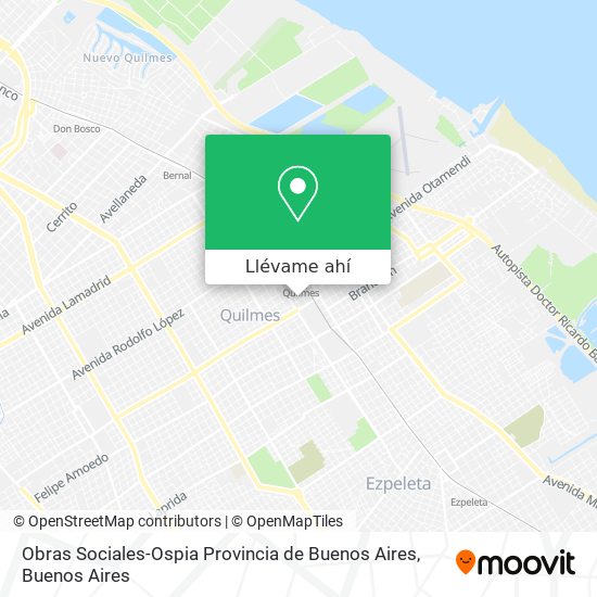 Mapa de Obras Sociales-Ospia Provincia de Buenos Aires