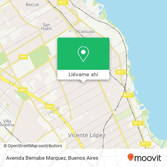 Mapa de Avenida Bernabe Marquez