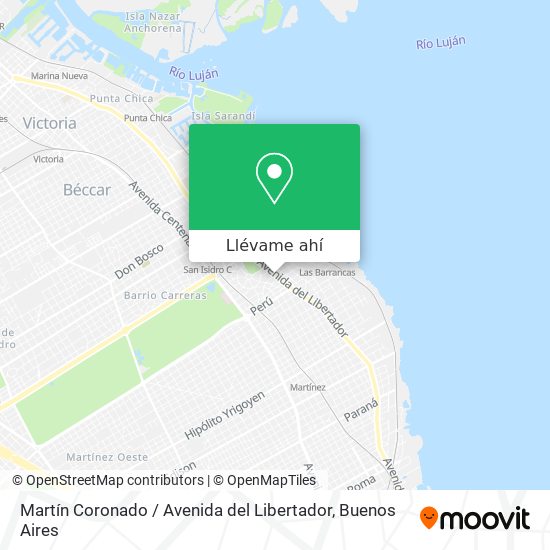 Mapa de Martín Coronado / Avenida del Libertador