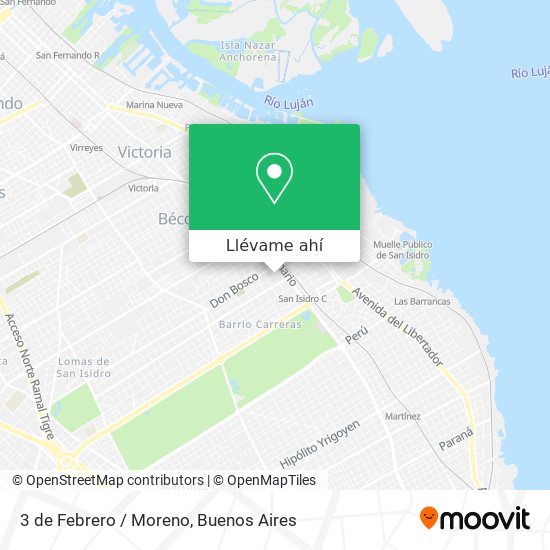 Mapa de 3 de Febrero / Moreno