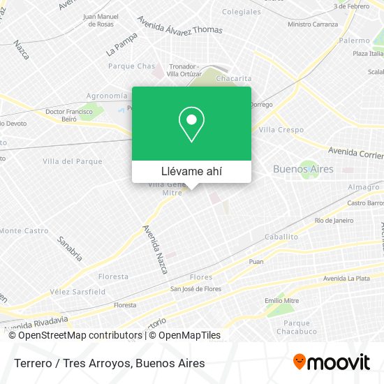 Mapa de Terrero / Tres Arroyos