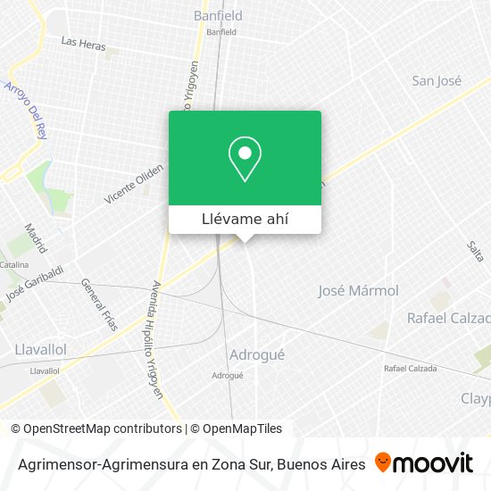 Mapa de Agrimensor-Agrimensura en Zona Sur