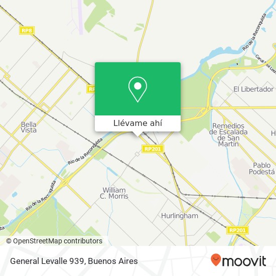 Mapa de General Levalle 939