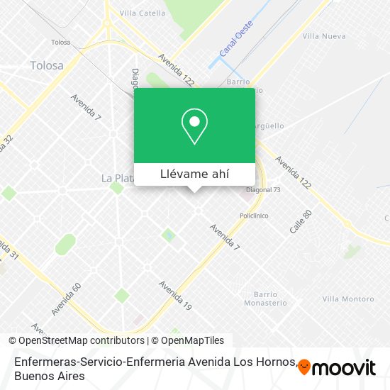 Mapa de Enfermeras-Servicio-Enfermeria Avenida Los Hornos