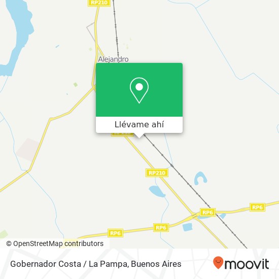 Mapa de Gobernador Costa / La Pampa
