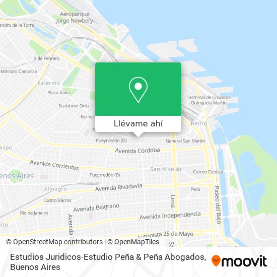 Mapa de Estudios Juridicos-Estudio Peña & Peña Abogados