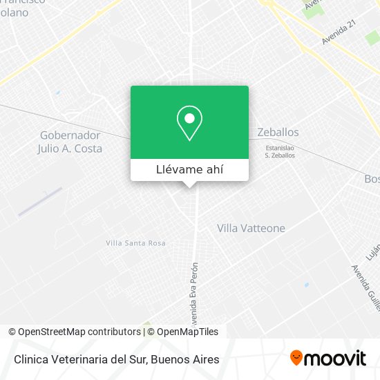 Mapa de Clinica Veterinaria del Sur