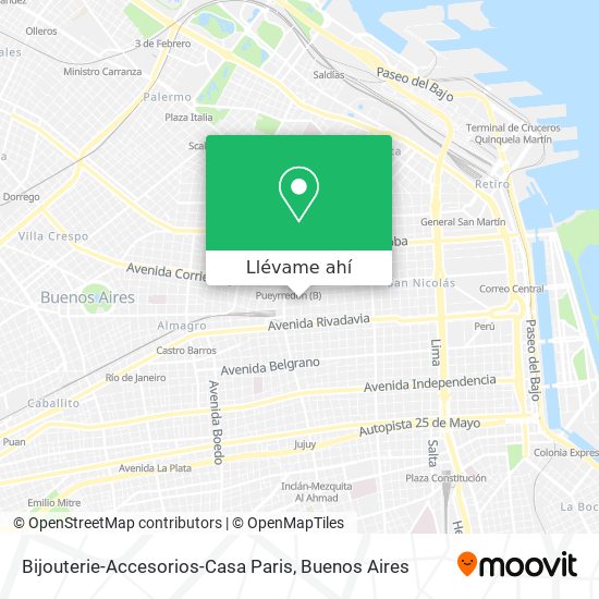 Mapa de Bijouterie-Accesorios-Casa Paris