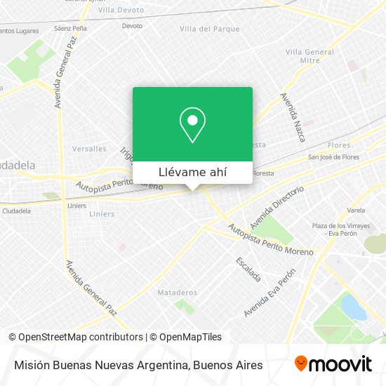 Mapa de Misión Buenas Nuevas Argentina