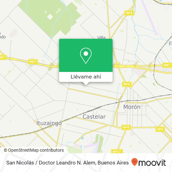 Mapa de San Nicolás / Doctor Leandro N. Alem