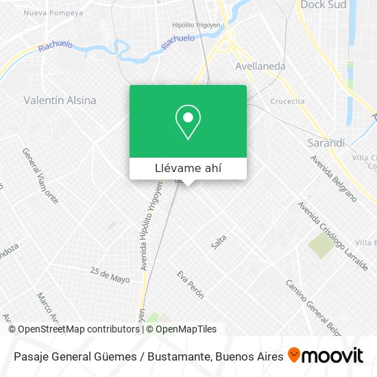 Mapa de Pasaje General Güemes / Bustamante