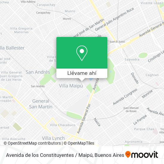 Mapa de Avenida de los Constituyentes / Maipú