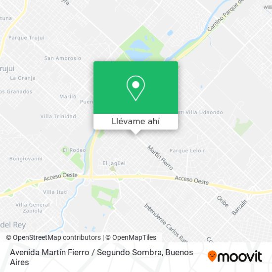 Mapa de Avenida Martín Fierro / Segundo Sombra