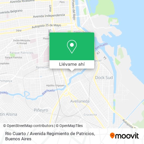 Mapa de Río Cuarto / Avenida Regimiento de Patricios