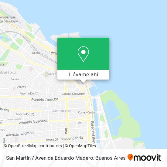 Mapa de San Martín / Avenida Eduardo Madero