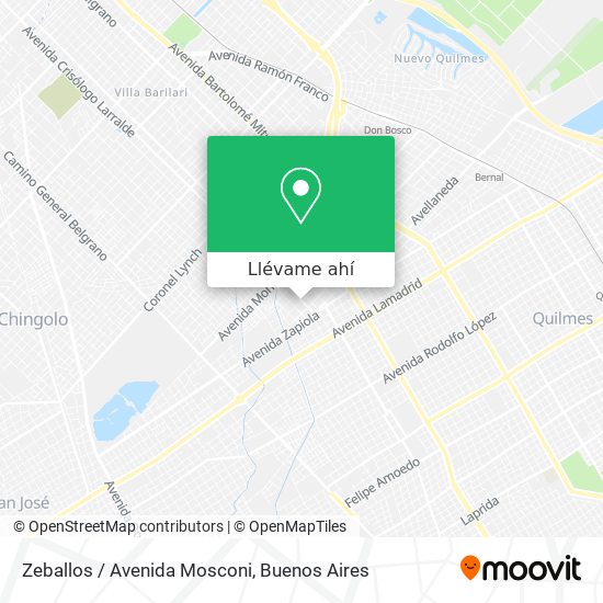 Mapa de Zeballos / Avenida Mosconi