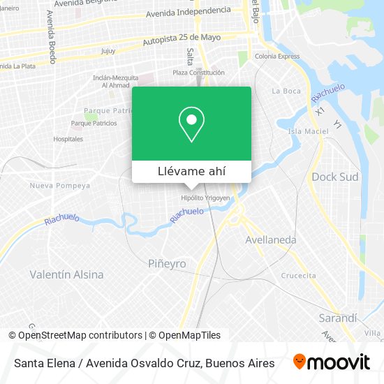 Mapa de Santa Elena / Avenida Osvaldo Cruz
