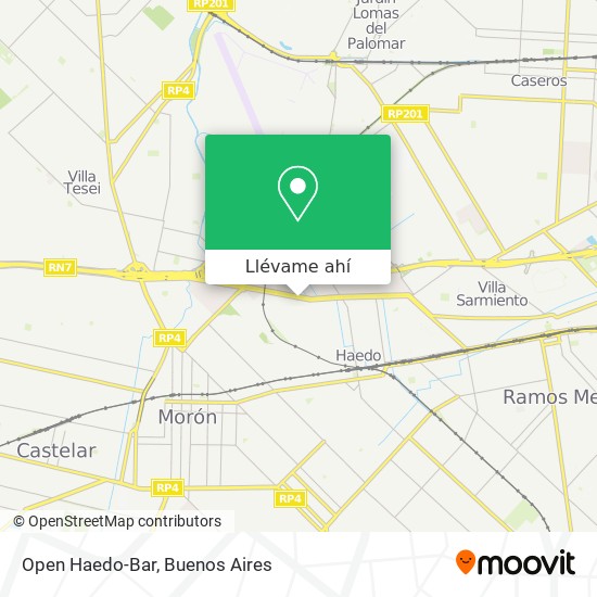 Mapa de Open Haedo-Bar
